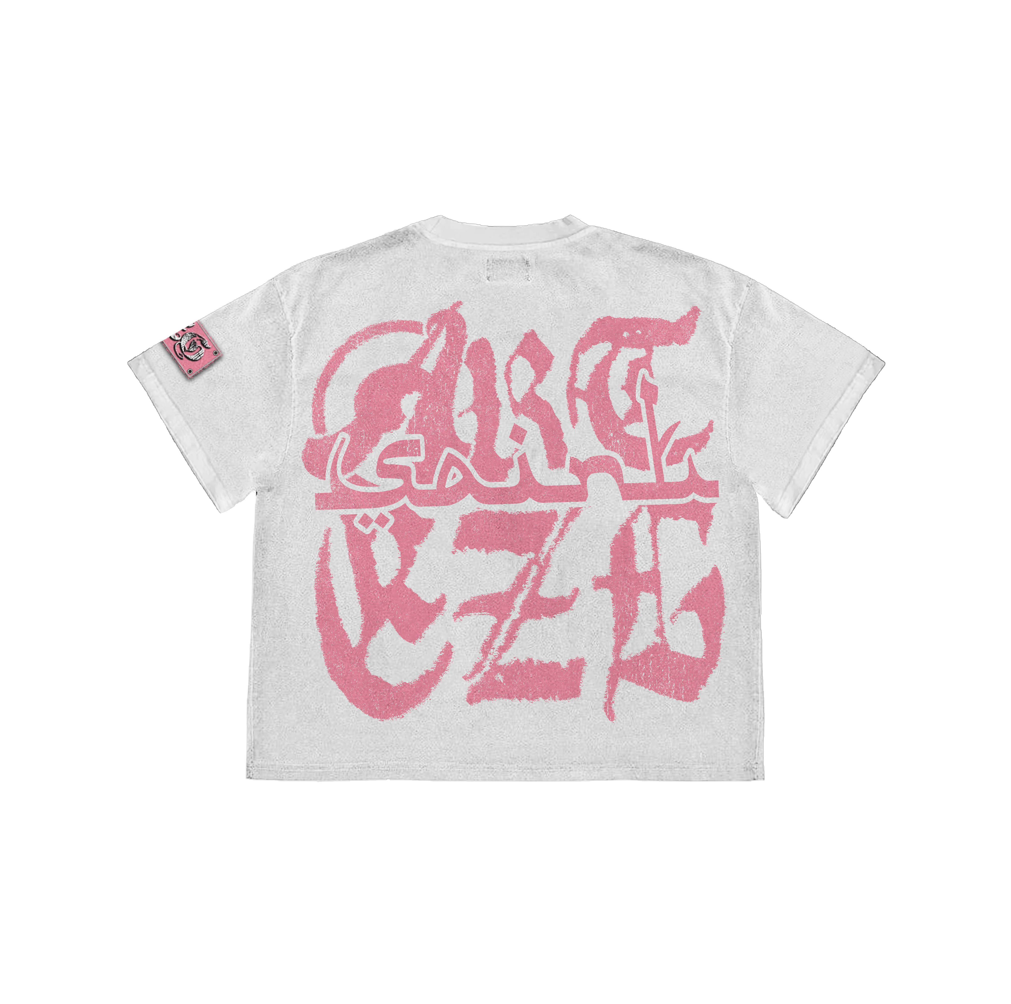 Graphic T-Shirt & Shorts Set – White/Pink